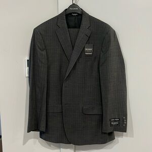 Patterned Gray Men's Suit